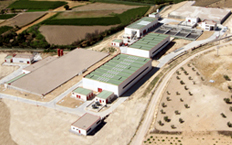 Top view of the plant composed of several small buildings