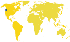 Carte du monde montrant les projets exécutés