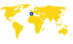 World map showing the projects executed
